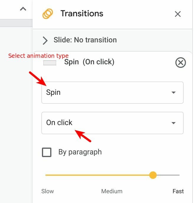 Spinner in Google Slides 