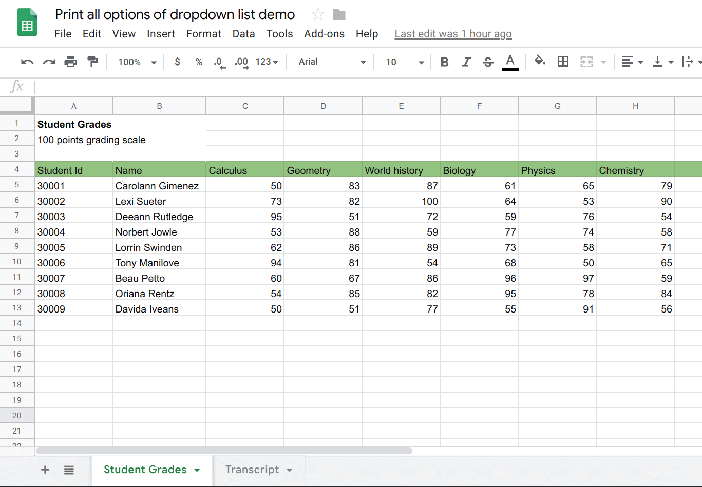 how to add drop down list in google sheets