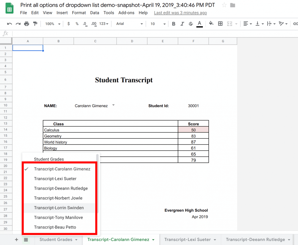 how to edit drop down list in google sheets