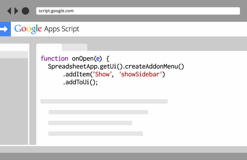 Custom Google Apps Script development services for Google workspace