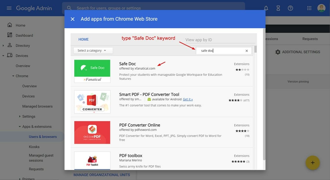 Install Safe Doc from Chrome Web Store