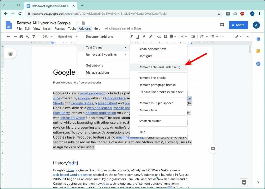 How To Insert Hyperlink Into Google Docs