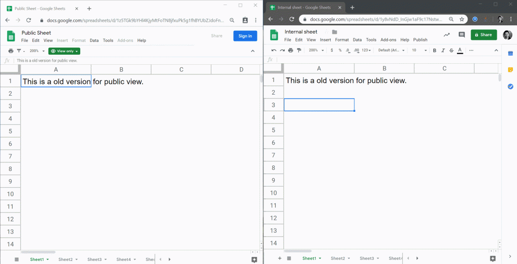 How To Share A Link To Old Revision In Google Sheets Xfanatical