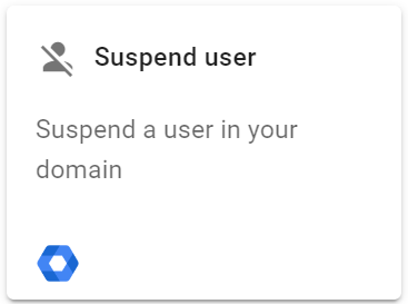 Select Suspend user action