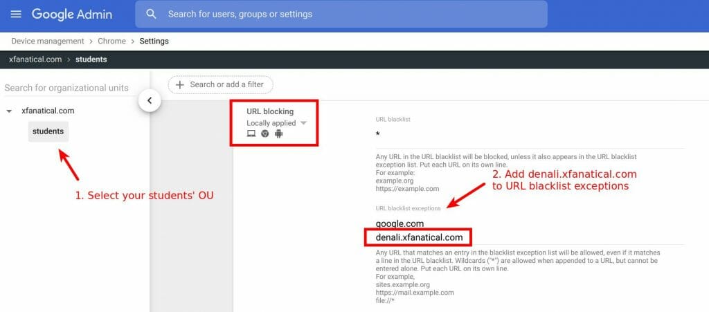 Whitelist our license server in your chrome policy