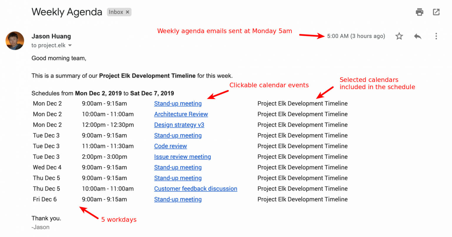 Google Calendar Daily / Weekly Agenda to Your Inbox xFanatical