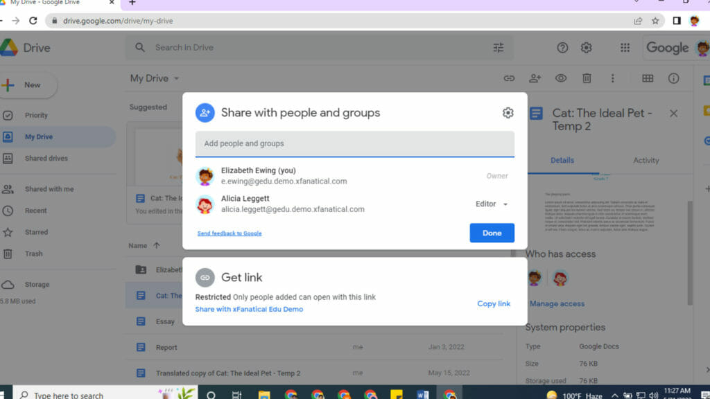 Sharing Google Docs and Files in Google Drive - How To – Support @Blake  (Information Support Support Services)