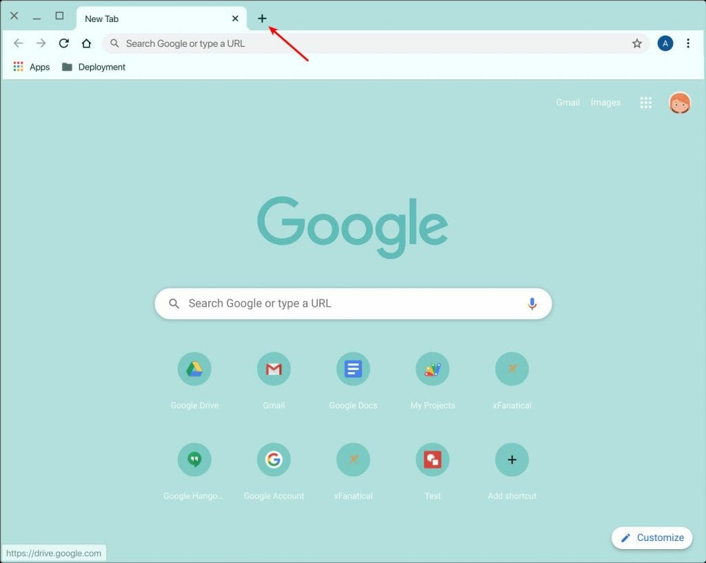 Change Chrome New Tab URL - xFanatical