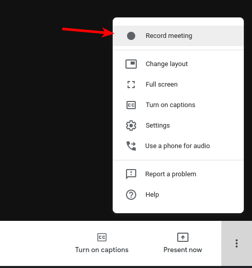 Disable Students Recording Meeting in Google Meet - xFanatical