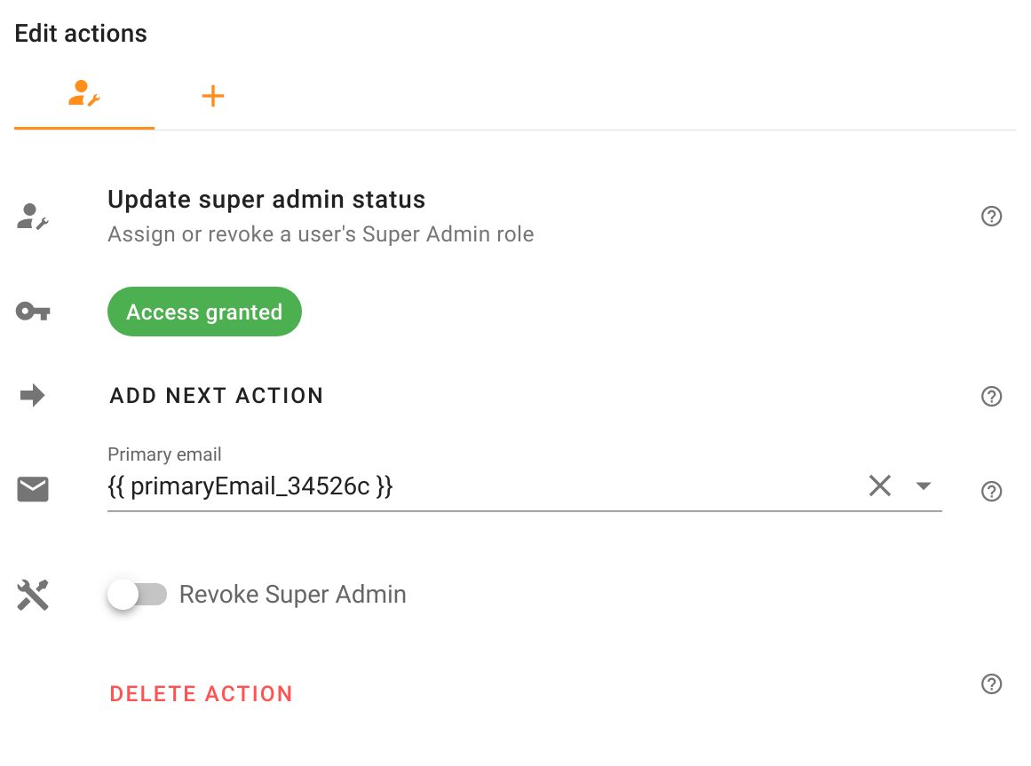 Update super admin status action