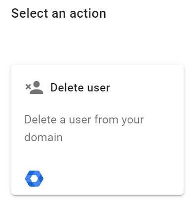 Select Delete a user action in Foresight