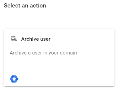 Select an action Archive User action in Foresight