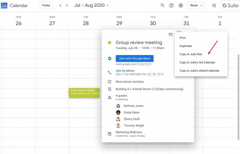Automatically Copy Event From One Google Calendar To Another