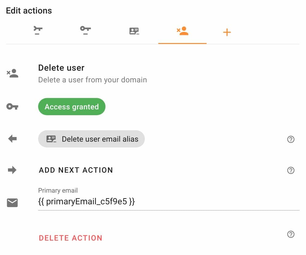 Edit Delete user action in Foresight