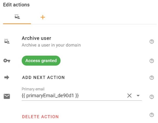 Foresight archive user action