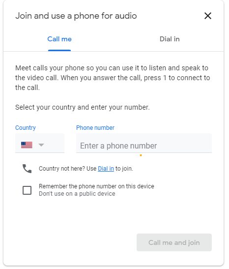 Disable Joining By Phone In Google Meet