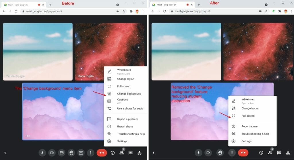 Disable Changing Background In Google Meet Xfanatical