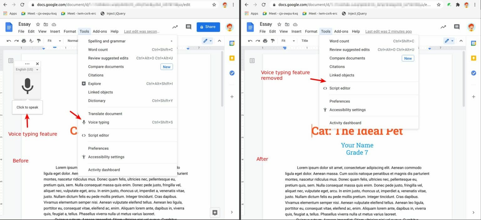 Disable Voice Typing in Google Docs - xFanatical