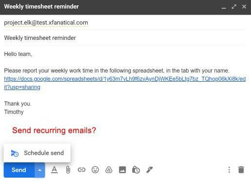 Gmail: Sending Email