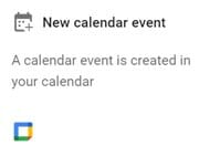 New calendar event trigger