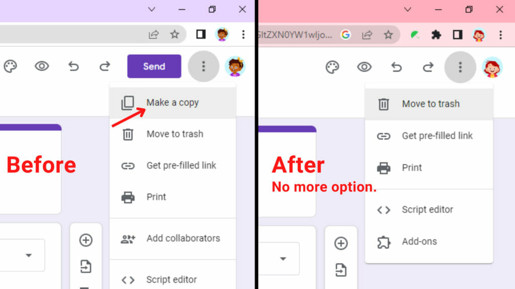 Make A Copy option Google apps | GWFE