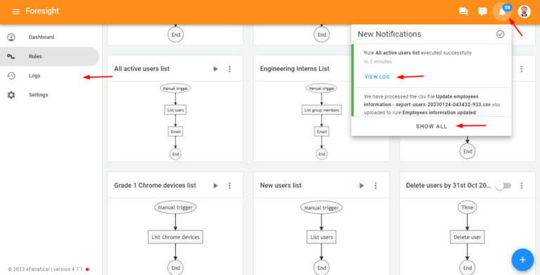 Export Google Workspace Users with Foresight | xFanatical