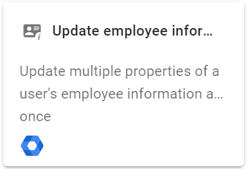 Select an action screen, click the Update Employee Information action