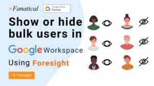 Bulk show hide users in Google Workspace using Foresight