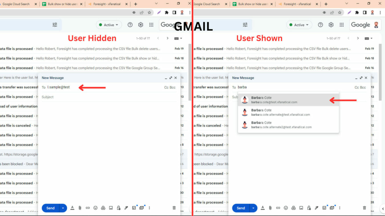 How To Bulk Show And Hide Users In Google Workspace