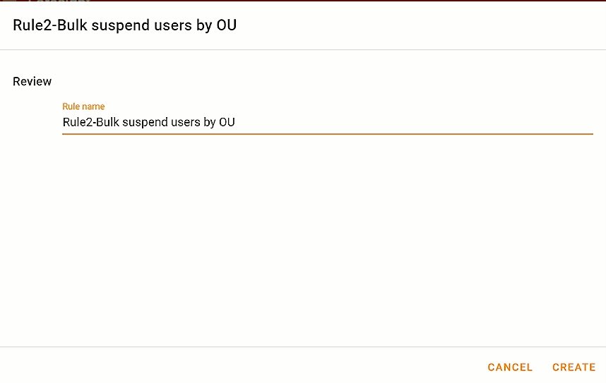 Learn how to bulk suspend users by group / OU