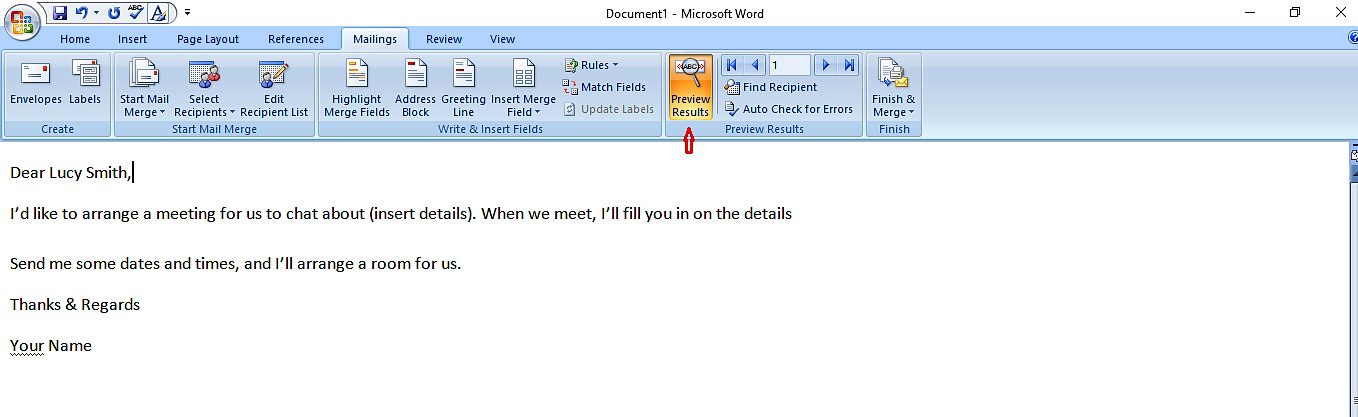 Mail Merge From Excel To Word