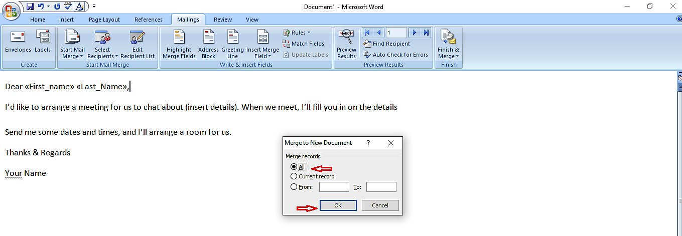 Mail Merge From Excel To Word