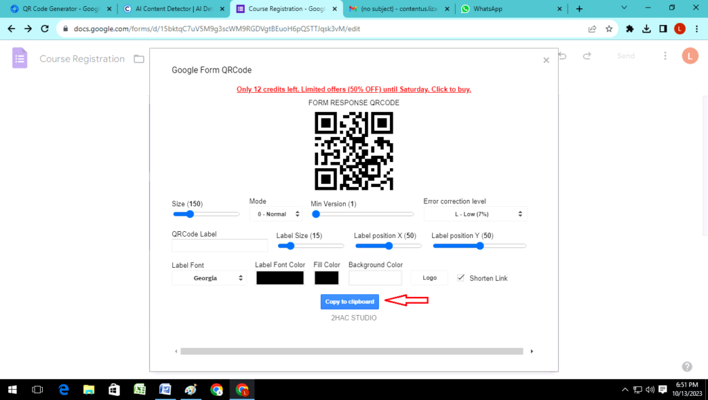 How to Generate QR code for Google Form?