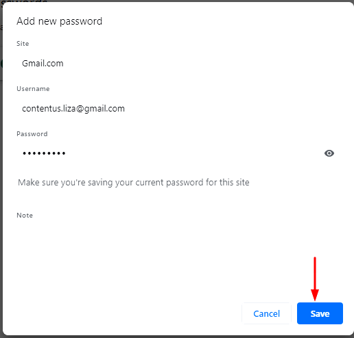 add new Passwords