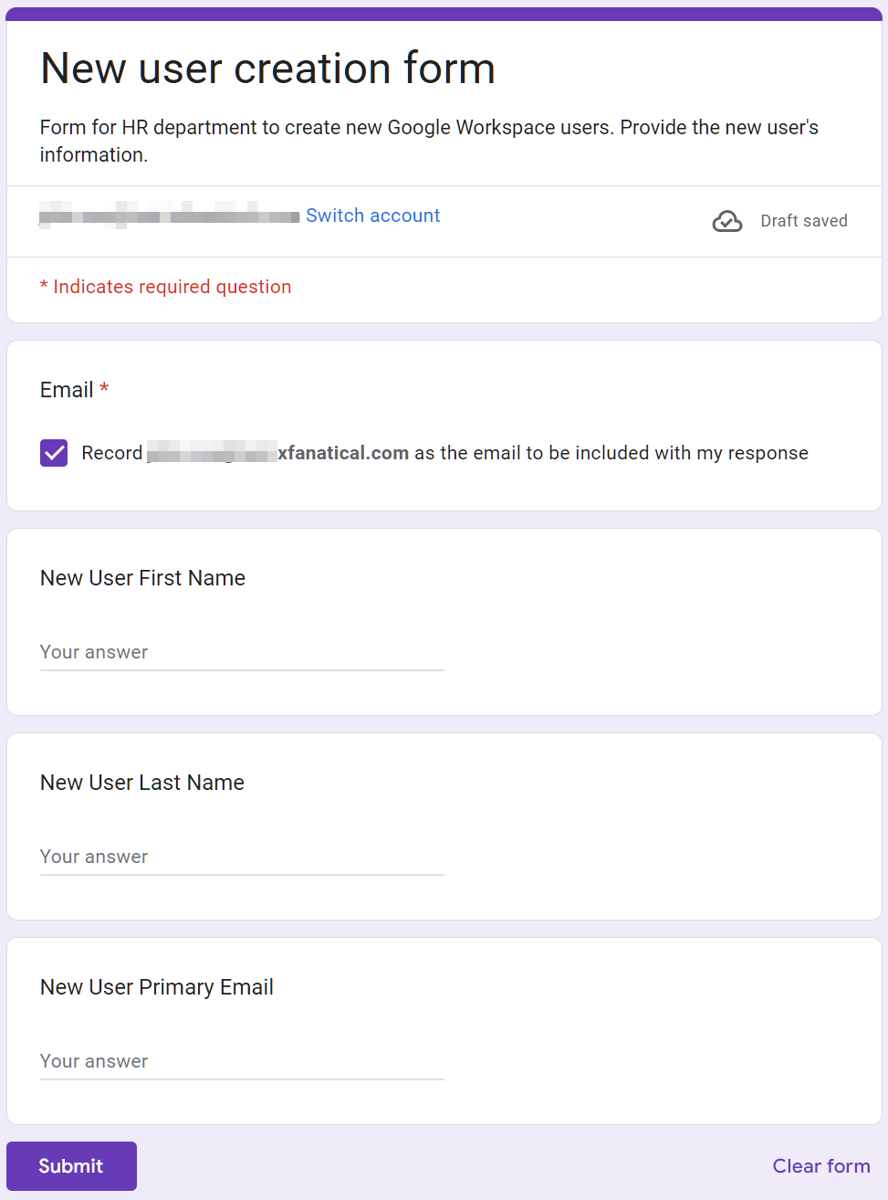 Notify form owners after task automation