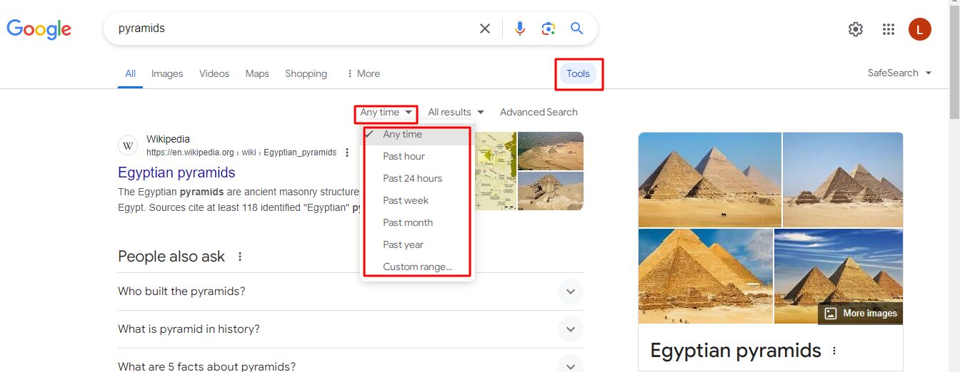 Google search tricks for finding published or edited results within specific time frame