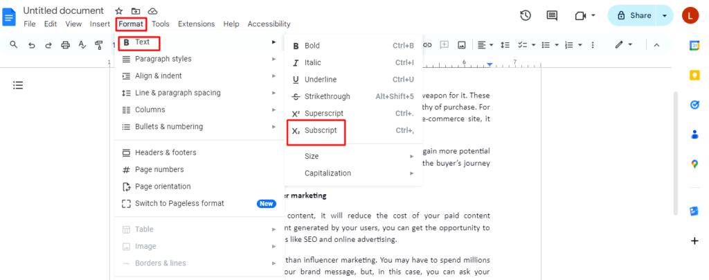 Know All About How to Add Subscript in Google Docs